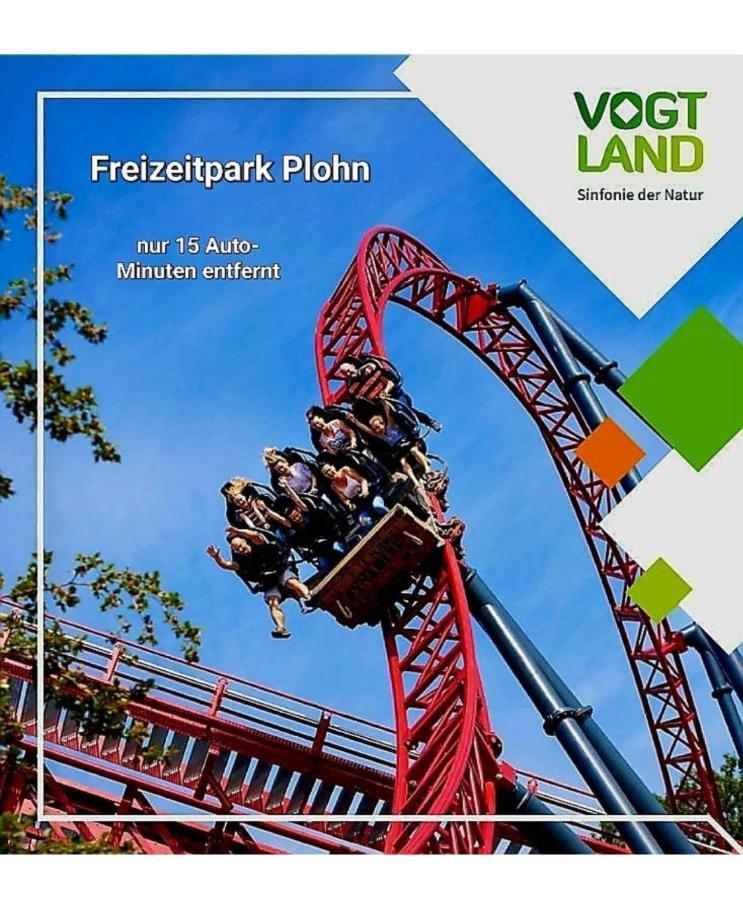 FEWO Blick Mylau 80m2 - Nähe Freizeitpark Plohn&Göltzschtalbrücke - Ruhige Lage - Wald - Wandern - Rad fahren Reichenbach im Vogtland Exterior foto
